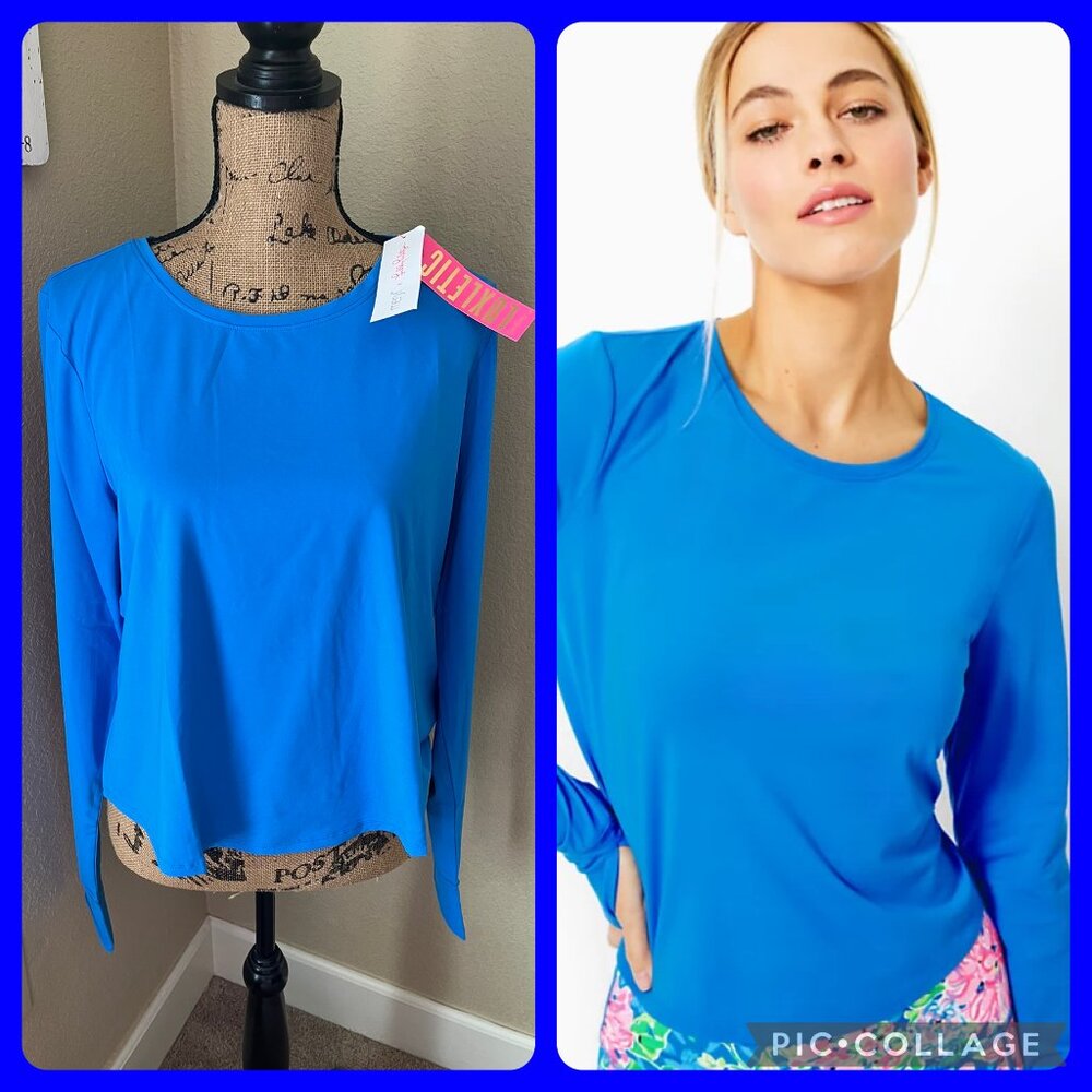Lilly Pulitzer Emerie Active Tee UPF 50+ Briny Blue